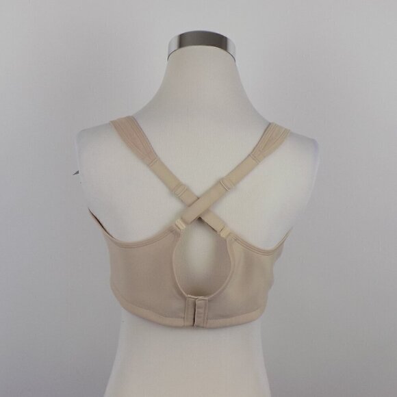 Vanity Fair Sport Bra Full Figure Wire free Size 40C Nude Converts Criss-cross - Picture 4 of 9